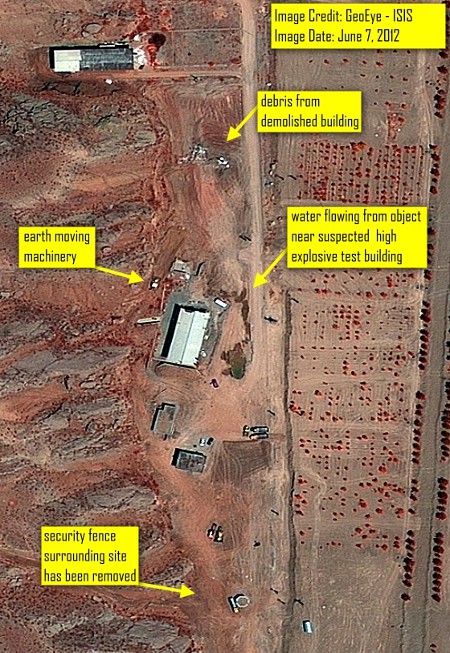 Parchin military complex, 7 June 2012 (Image: GeoEye-ISIS)