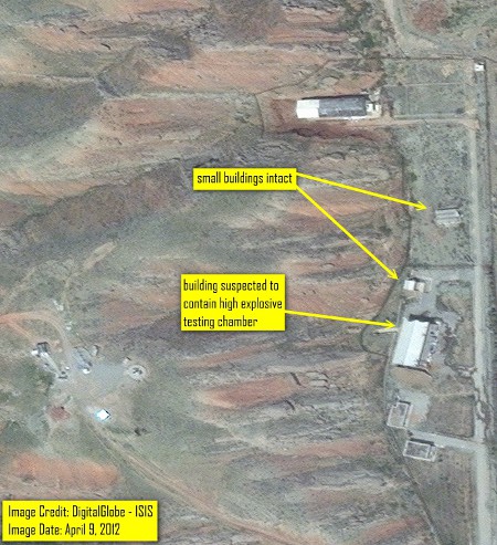 Parchin military complex, 9 April 2012 (Image: DigitalGlobe-ISIS)
