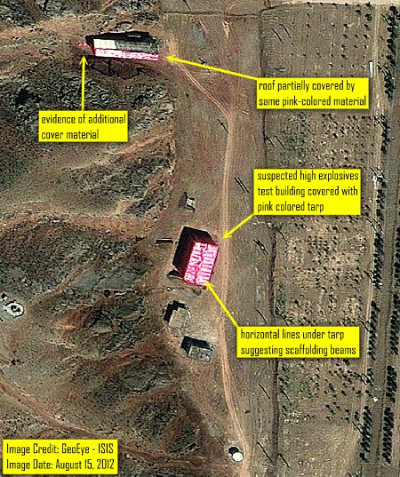 Parchin military complex, 15 August 2012 (Image: GeoEye-ISIS)